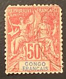 [Inscription: "CONGO FRANCAIS" - Coloured Paper, type D10]