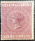 [Queen Victoria - Inscription: "NATAL POSTAGE", type R]