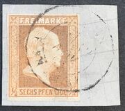 [King Friedrich Wilhelm IV - Hatched Background, Engraved, type A2]