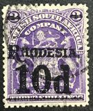 [Overprinted "RHODESIA." & Surcharged, Tipi L13]