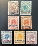 [Italian Postage Stamps Overprinted "ERITREA" in Dark Blue or Red & Surcharged, प्रकार W]