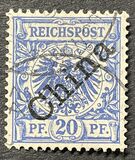 [German Empire Postage Stamps Overprinted "China" in 45 Degree Angle, type A3]