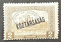 [Overprinted " Köztársaság", type P1]