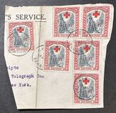 [No. 34 Overprinted "Red Cross Symbol & "1.1.17", tip J]