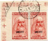 [The 500th Anniversary of da Vinci - Italy Postage Stamps Overprinted "AMG-FTT", Tipo CC1]