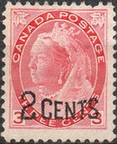 [No. 48 & 57 Surcharged" 2 CENTS", type T]