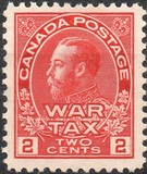 [King George V in Admiral Uniform Overprinted "War Tax", Tip AL2]