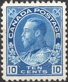 [King George V in Admiral Uniform - New Colors and Values, 类型 AD15]