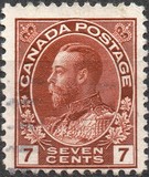 [King George V in Admiral Uniform - New Colors and Values, 类型 AD13]