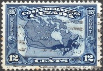 [The 60th Anniversary of the Founding of the Dominion of Canada, Inscription: "1867 Confederation 1927", 類型 AV]