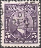 [The 60th Anniversary of the Founding of the Dominion of Canada, Inscription: "1867 Confederation 1927", 類型 AU]