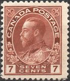 [King George V in Admiral Uniform - New Colors and Values, 类型 AD13]