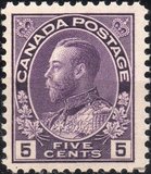 [King George V in Admiral Uniform - New Colors and Values, 类型 AD12]