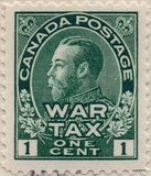 [King George V in Admiral Uniform Overprinted "War Tax", Tip AL]