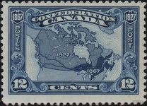 [The 60th Anniversary of the Founding of the Dominion of Canada, Inscription: "1867 Confederation 1927", 類型 AV]