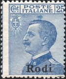 [Italian Stamps Overprinted "Rodi", type D]