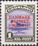 [Liberation of Denmark - No. 8-16 Overprinted "DANMARK - BEFRIET - 5 MAJ 1945", type I]