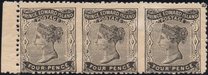 [Queen Victoria - Different Perforation. Yellowish Paper, type E]