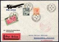 [Airmail - Issue of 1925/1927 Overprinted with Bleriot XI Airplane and Surcharged 1.50 F, type CE]