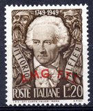 [The 200th Anniversary of the Birth of Alfieri - Italy Postage Stamp Overprinted "A.M.G. F.T.T.", වර්ගය R]