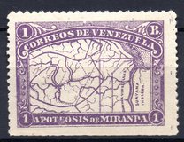 [80 Aniversario de la muerte del General Francisco de Miranda, 1.750 - 1.816. Mapa de la región del Orinoco., tipo AH]