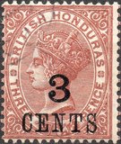 [Queen Victoria Surcharged in London. "CENTS" Tall & Slim. See also No.14-19, type D1]