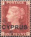 [English Postage Stamps Overprinted "CYPRUS", type A1]