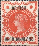 [Great Britain No.86 Overprinted "BRITISH - BECHUANALAND", type B]