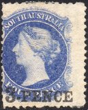[No 23 New Colour Overprinted "3-PENCE" in Black or Red, Tipe B5]