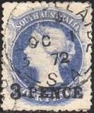 [No 23 New Colour Overprinted "3-PENCE" in Black or Red, Tipe B5]