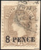 [Queen Victoria - Not Issued Stamp Overprinted "8 PENCE", type C9]