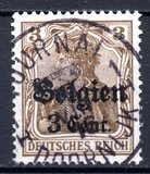 [German Empire Postage Stamps Surcharged "F and Cent" & Overprinted "Belgien", tip B1]