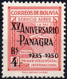 [Airmail Stamps - Surcharged "XV ANIVERSARIO - PANAGRA - 1935-1950" and value, प्रकार EK5]