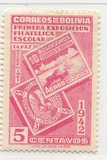 [The First Students' Philatelic Exhibition, La Paz, Scrivi DR]