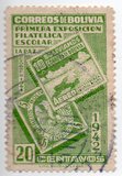 [The First Students' Philatelic Exhibition, La Paz, Scrivi DR2]