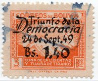 [Airmail - Surcharged "Triunfo de la - Democracia - 24 de Sept. 49 - Bs. 1.40", प्रकार ER5]