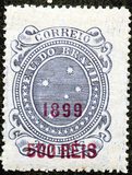 [Issue of 1890-1891 Surcharged in Lilac Red, type BE3]