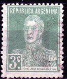 [Definitive Issues - General San Martin, with Period after Value, tegund CU3]