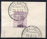[Italian Postage Stamps Overprinted "EGEO", type B1]