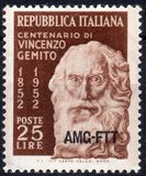 [The 100th Anniversary of Vincenzo Gemito - Italy Postage Stamp Overprinted "AMG-FTT", Tipo CB]