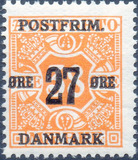 [Newspaper Postage Due Stamps Surcharged, type W7]