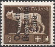 [Italy Postage Stamps of 1929, 1930 & 1942 Overprinted "Deutsche Besetzung Zara", type A]