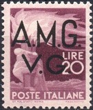 [Italian Postage Stamps Overprinted "A.M.G.V.G.", type A19]