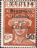 [Carnaro Island Postage STamps Overprinted "VEGLIA" - Small Overprint, type I]