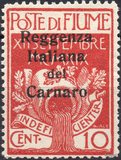 [Fiume Military Post Stamps Surcharged, type C]