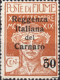 [Fiume Military Post Stamps Surcharged, type D2]