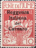 [Fiume Military Post Stamps Surcharged, type C]