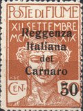 [Fiume Military Post Stamps Surcharged, type D2]