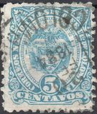 [Coat of Arms - Inscription "CORREOS NACIONALES DE LOS EE. UU. DE COLOMBIA", Scrivi AX1]