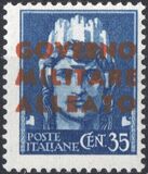 [Italian Postage Stamps Overprinted "GOVERNO MILITARE ALLEATO", type A2]